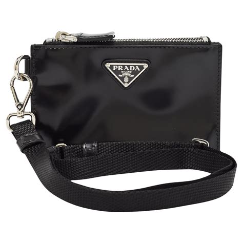 prada pouch sale|Prada nylon wrist pouch.